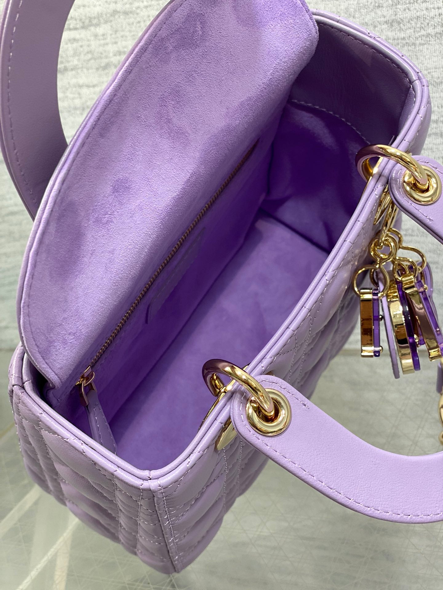 Lady Bag 20cm Violet Lambskin