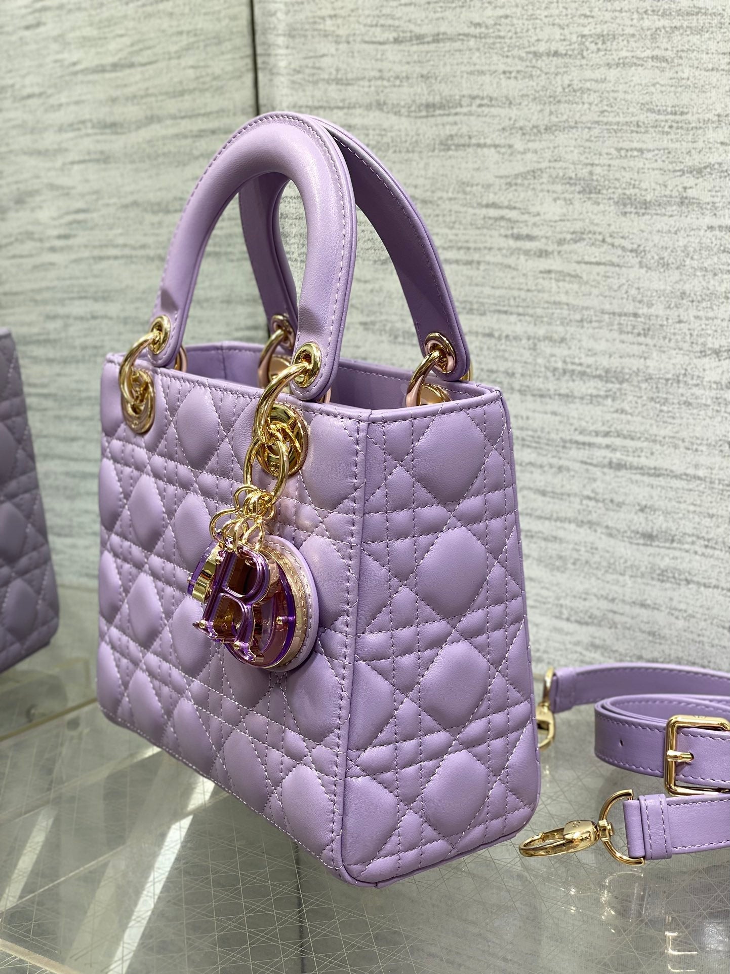Lady Bag 20cm Violet Lambskin
