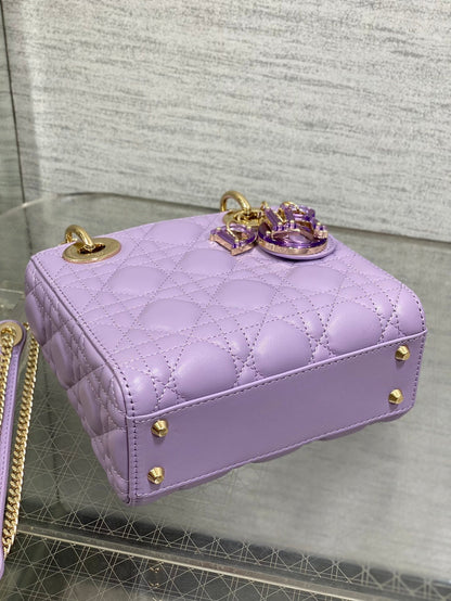 Lady Bag 17cm Violet Lambskin