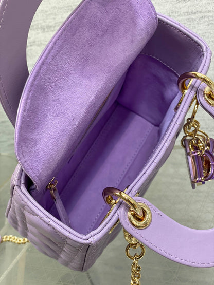 Lady Bag 17cm Violet Lambskin