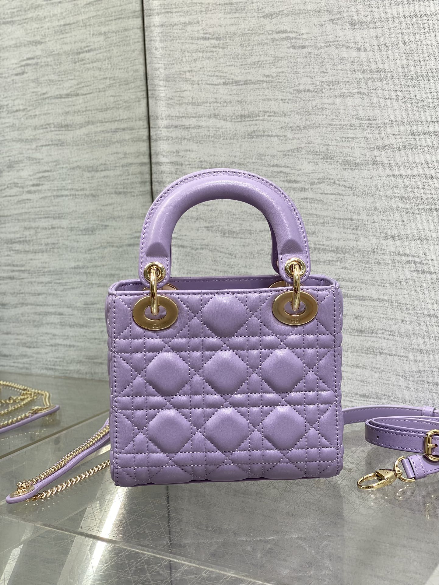 Lady Bag 17cm Violet Lambskin