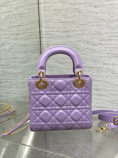Lady Bag 17cm Violet Lambskin