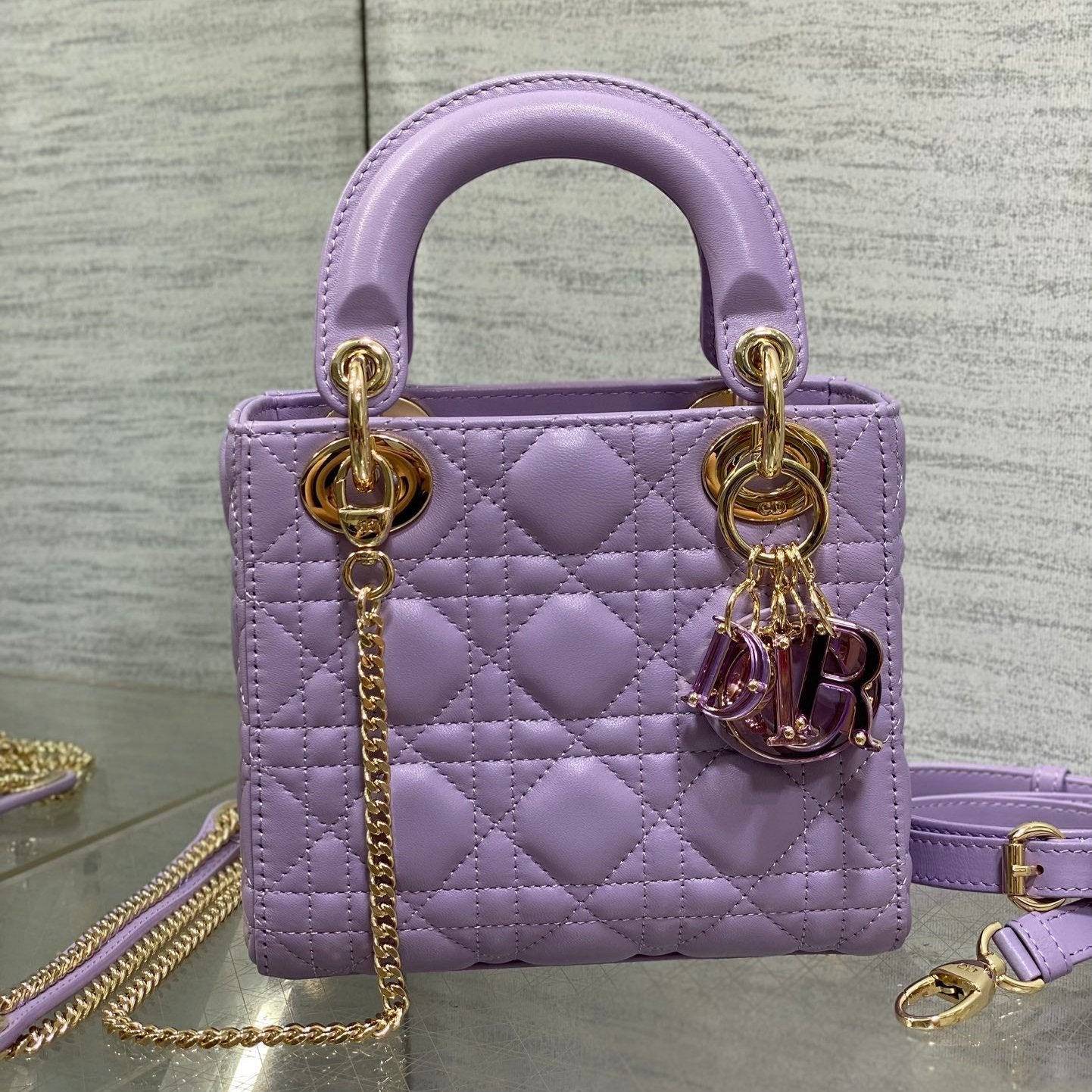 Lady Bag 17cm Violet Lambskin