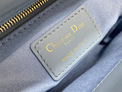 Lady Bag 17cm Celeste Blue Grey Lambskin