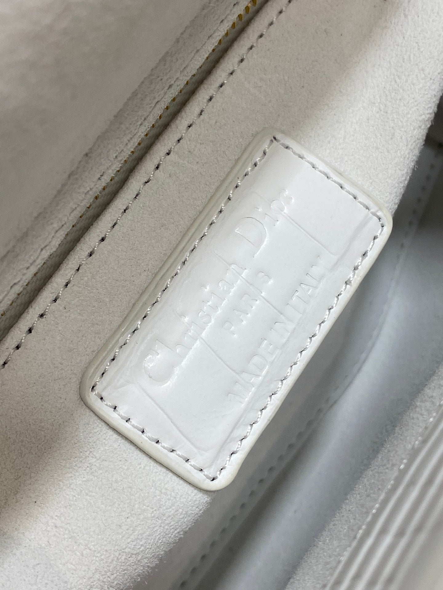 Lady Bag 17cm White Crocodile Leather