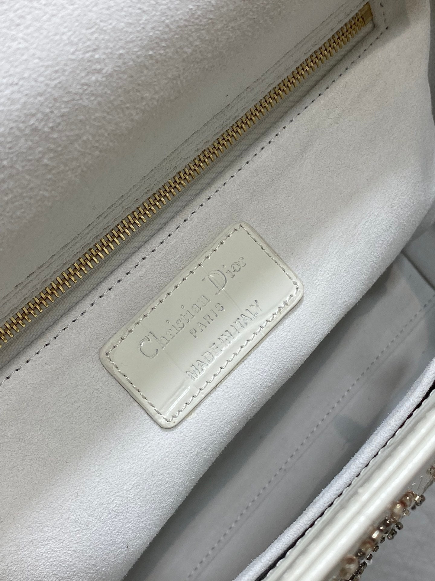 Lady Bag 20cm Grey Crocodile Leather