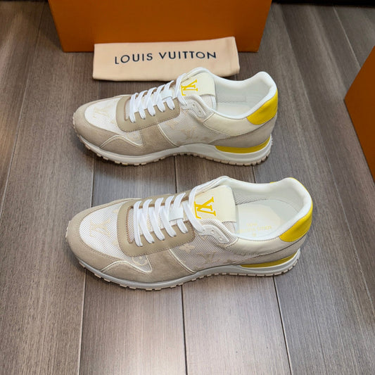 LV RUN AWAY SNEAKERS BEIGE CREAM MIX GREY