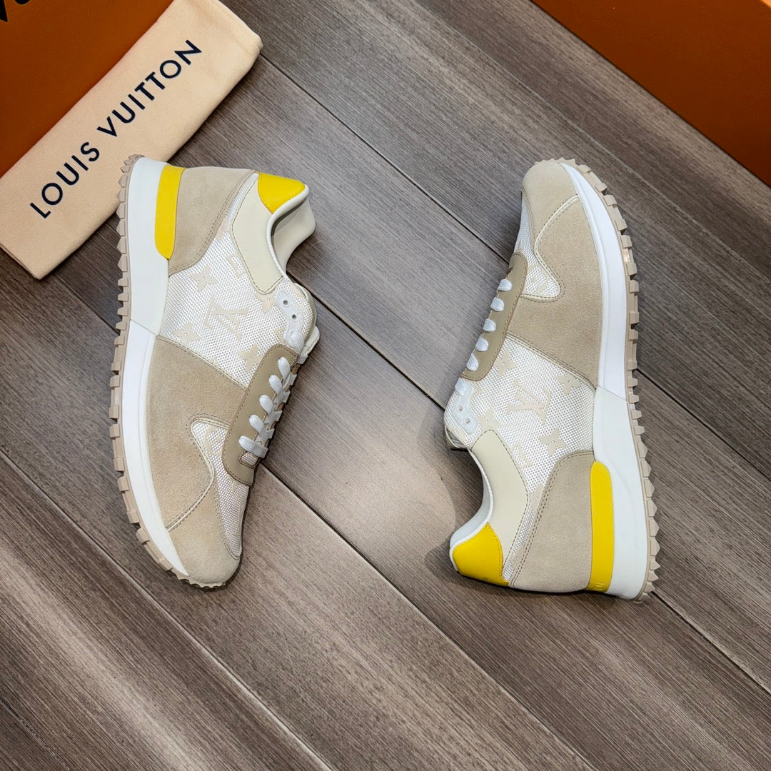 LV RUN AWAY SNEAKERS BEIGE CREAM MIX GREY