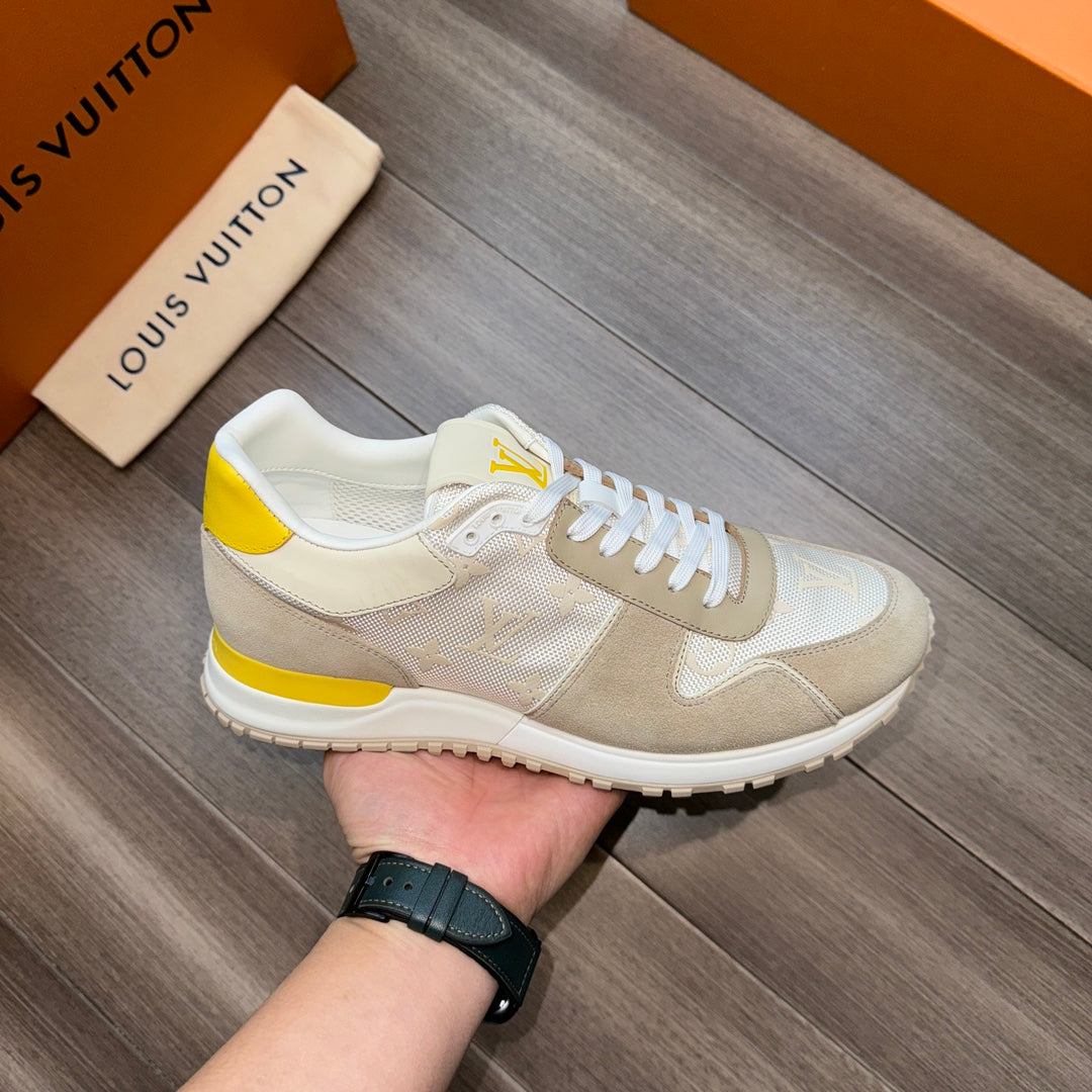 LV RUN AWAY SNEAKERS BEIGE CREAM MIX GREY
