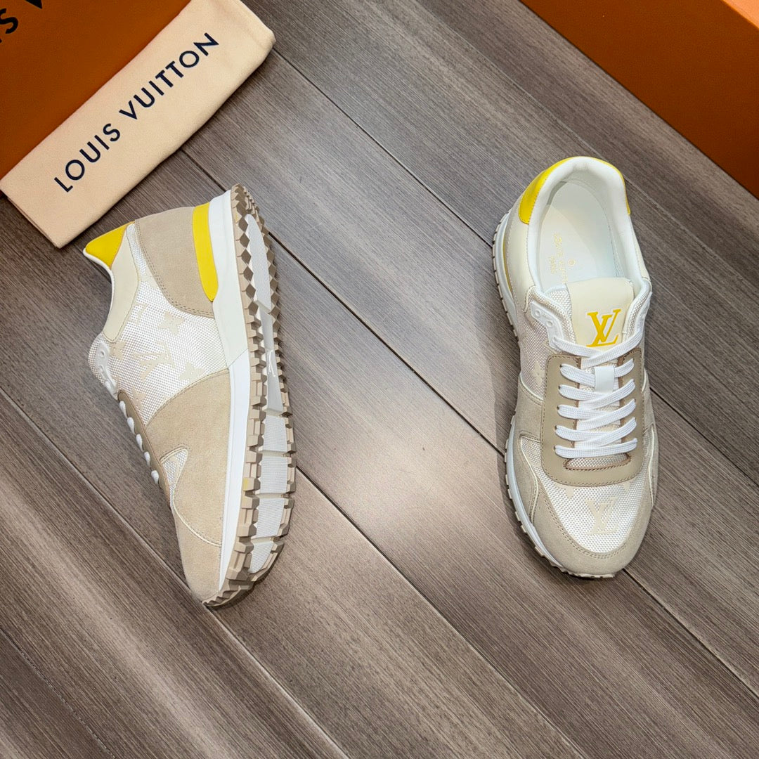 LV RUN AWAY SNEAKERS BEIGE CREAM MIX GREY