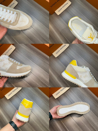 LV RUN AWAY SNEAKERS BEIGE CREAM MIX GREY
