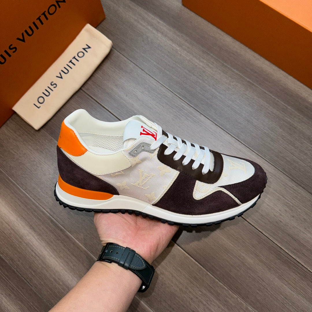 LV RUN AWAY SNEAKERS CHOCOLATE BROWN MIX GREY