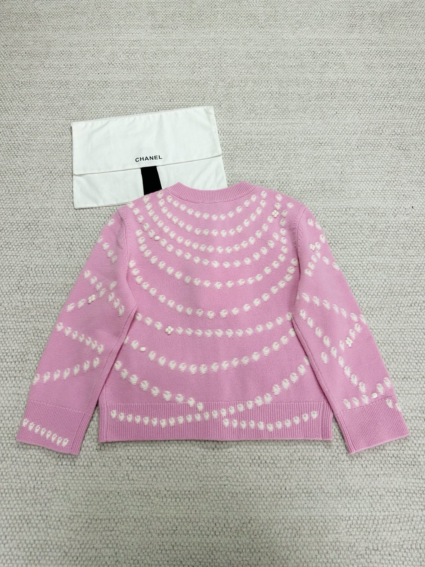 CC 25 Pearls Cardigan Pink Cashmere