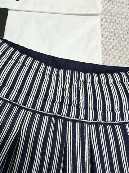 CC 25 Striped Skirt Blue Cotton