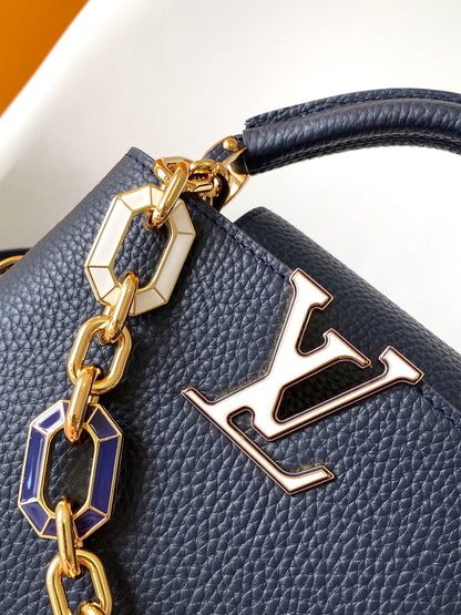 Capucines BB 21cm Bag Royal Blue Cowhide 251675