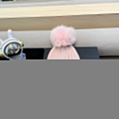 BEANIE HAT IN BABY PINK MIX WHITE WOOL 421051