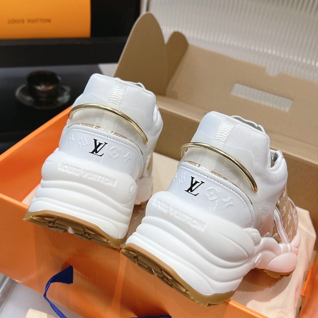 LV Run 55 Sneaker 50mm Brown Monogram Jacquard Fabric