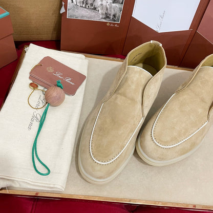 LP Open Walk Ankle Boot In Beige Mix White Suede  978052