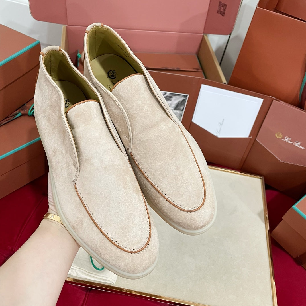 LP Open Walk Ankle Boot In Light Beige Pink Mix Brown Suede 978058