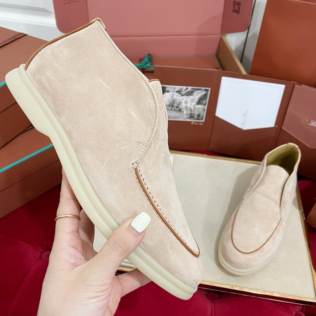 LP Open Walk Ankle Boot In Light Beige Pink Mix Brown Suede 978058