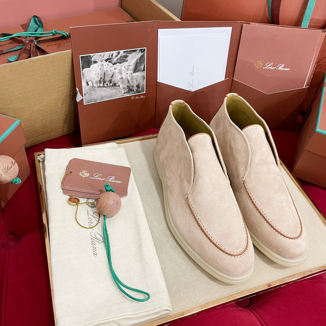 LP Open Walk Ankle Boot In Light Beige Pink Mix Brown Suede 978058