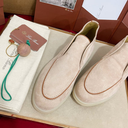 LP Open Walk Ankle Boot In Light Beige Pink Mix Brown Suede 978058