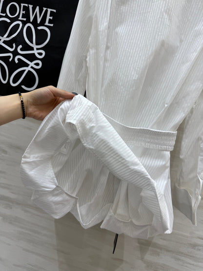Loewe Shirt Dress White Cotton