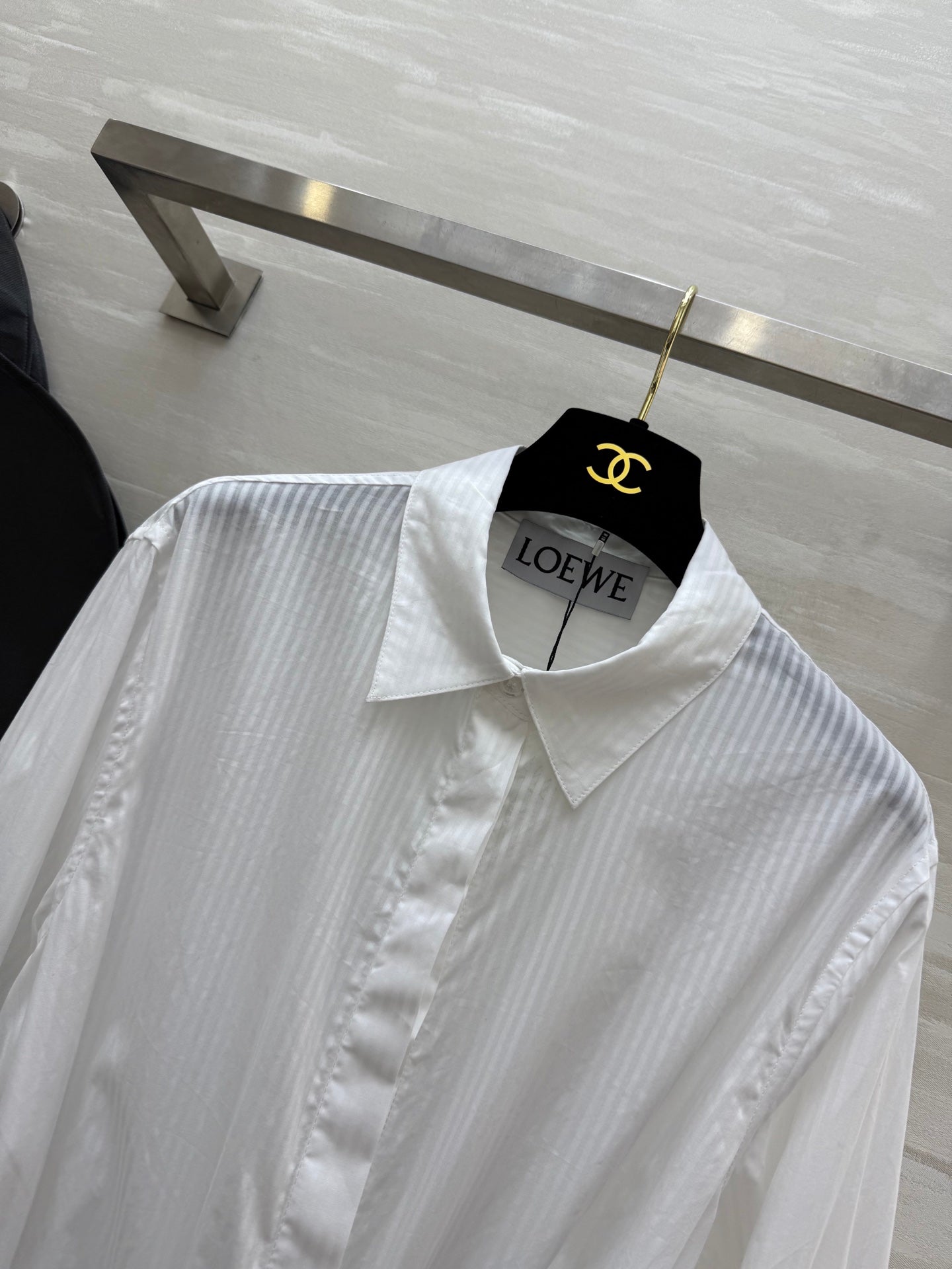 Loewe Shirt Dress White Cotton