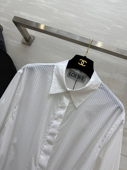 Loewe Shirt Dress White Cotton