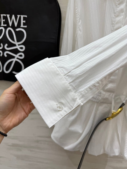 Loewe Shirt Dress White Cotton