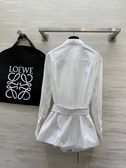 Loewe Shirt Dress White Cotton