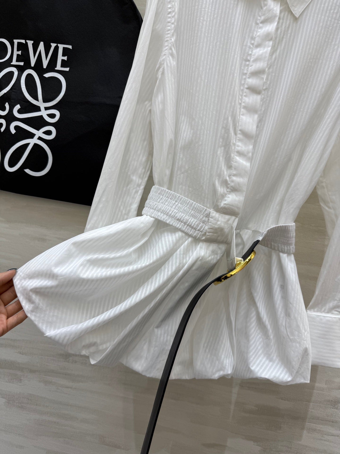 Loewe Shirt Dress White Cotton