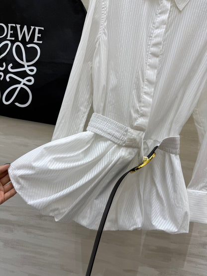 Loewe Shirt Dress White Cotton