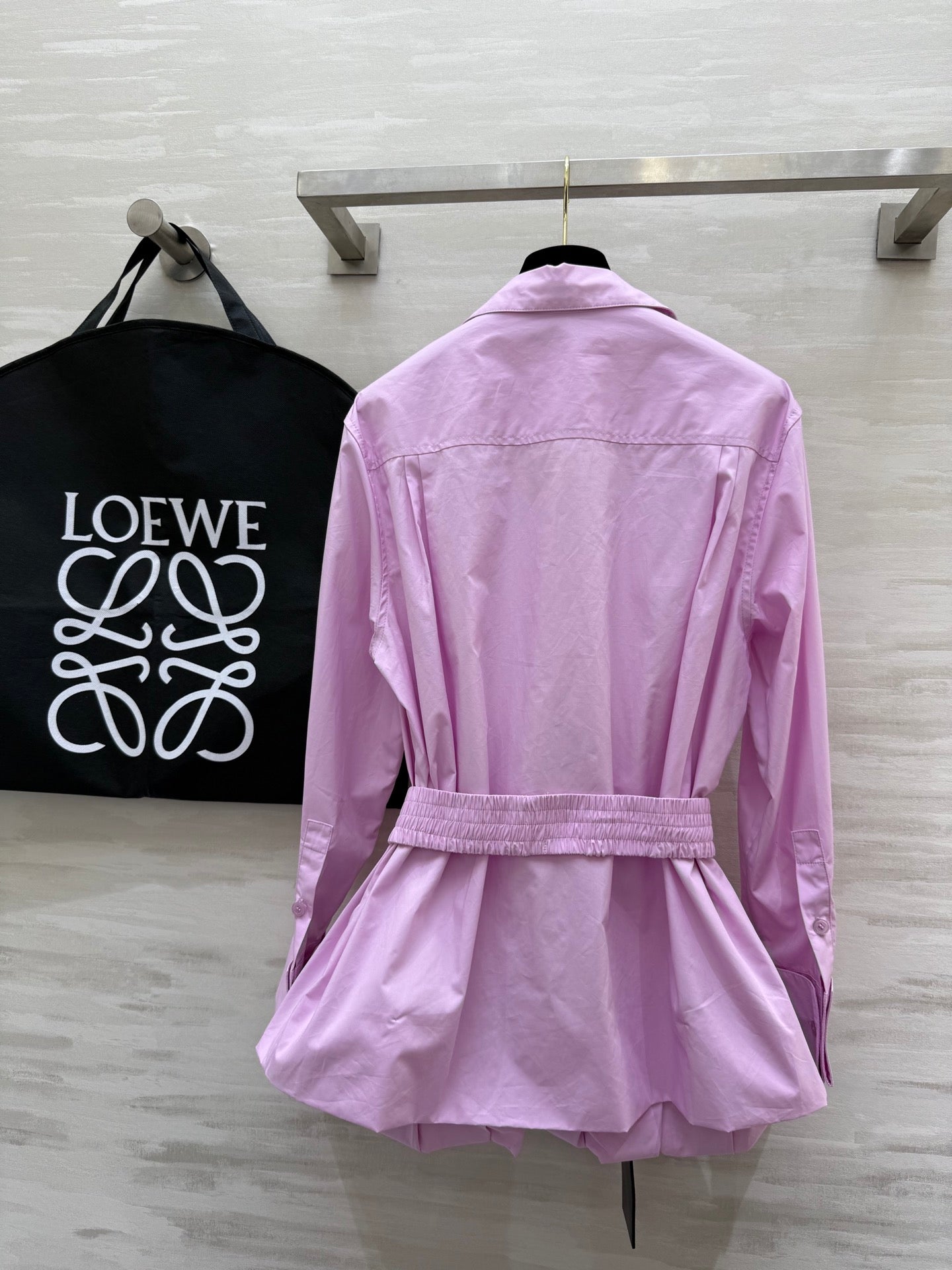 Loewe Shirt Dress Lilac Cotton