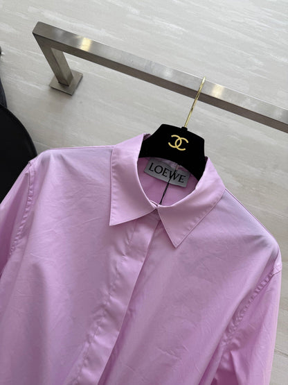 Loewe Shirt Dress Lilac Cotton