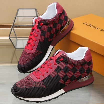 LV CLASSIC SNEAKER IN BLACK MIX SCARLET RED DAMIER