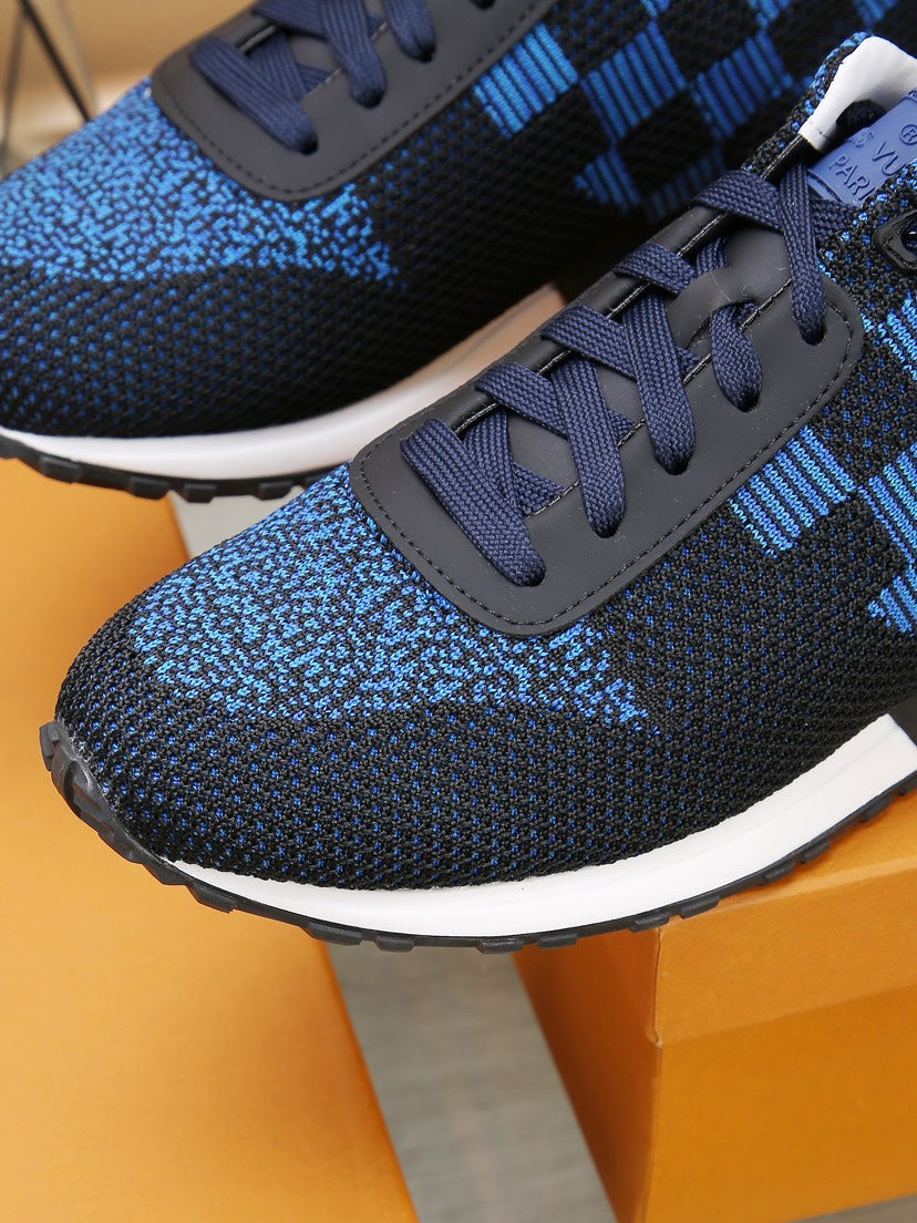 LV CLASSIC SNEAKER IN BLACK MIX SKY BLUE DAMIER