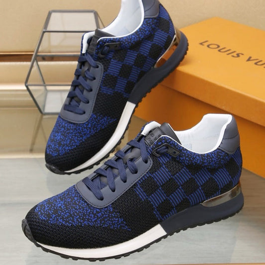 LV CLASSIC SNEAKER IN BLACK MIX NAVY BLUE DAMIER