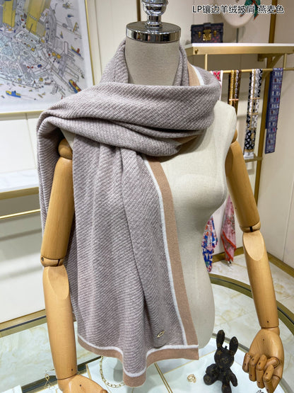 LP Scarf 170 CM In Grey Mix Brown Consinee Cashmere 205600