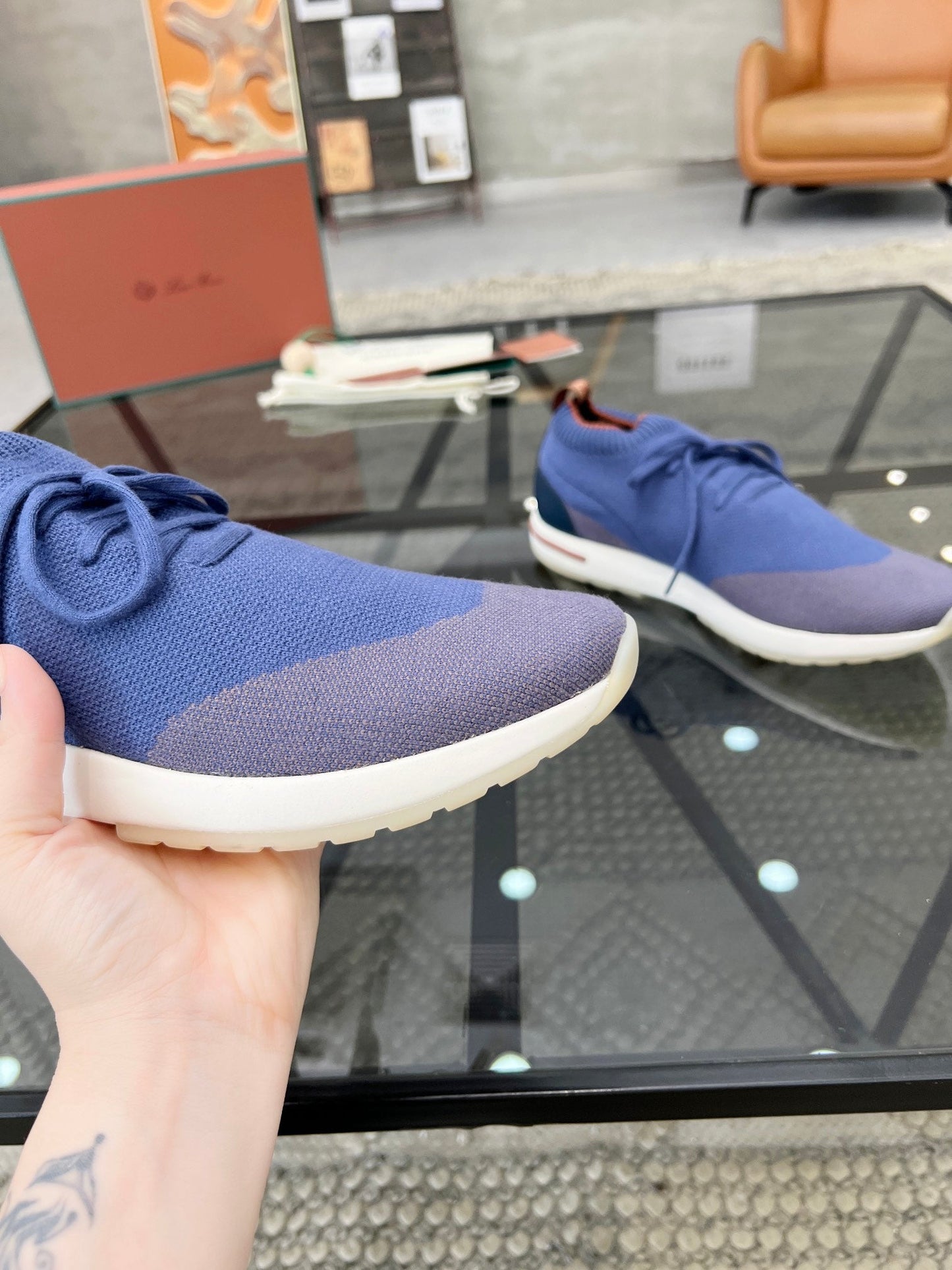 LP 360 LP FLEXY WALK SNEAKER BLUE AND GRAY WOOL