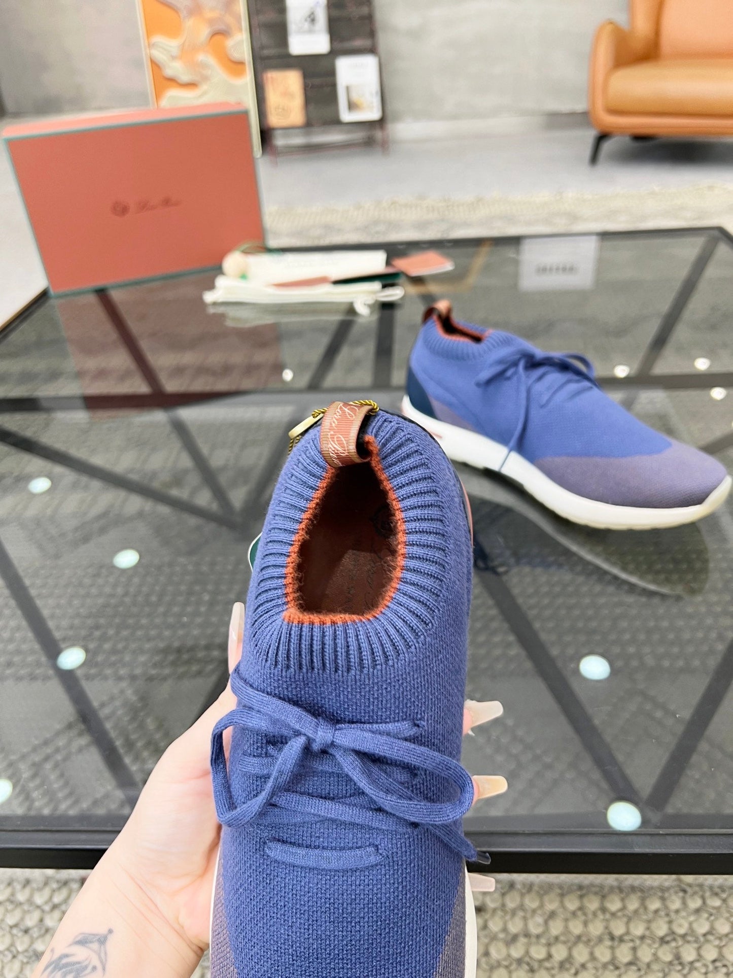 LP 360 LP FLEXY WALK SNEAKER BLUE AND GRAY WOOL