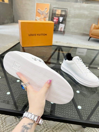 BEVERLY HILLS TRAINERS WHITE MIX BLACK CALFSKIN AND MESH FABRIC
