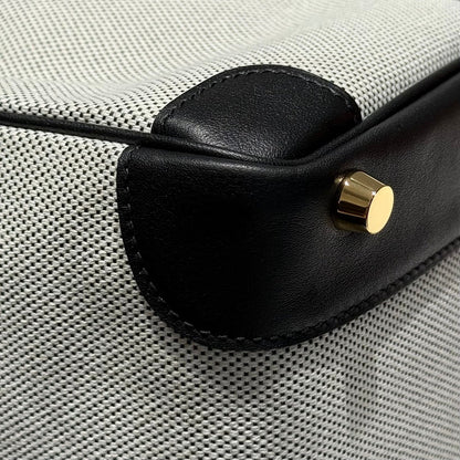 HM Birkin 30 Black Swift Leather Grey Canvas Gold Hardware