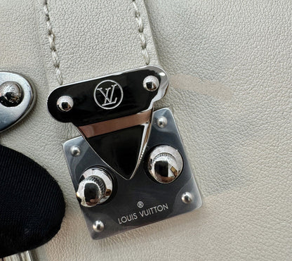 LV Petite Malle 23cm White Italian Leather 330411