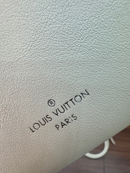 LV Petite Malle 23cm White Italian Leather 330411
