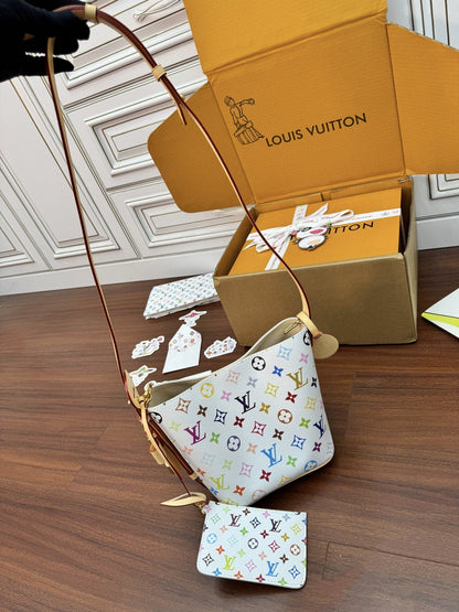 LV Bucket Bag 16cm White Multicolore Monogram Canvas 330426