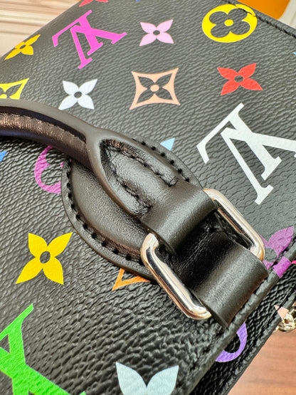 LV OnTheGo East West 25cm Black Multicolore Monogram Canvas 331365