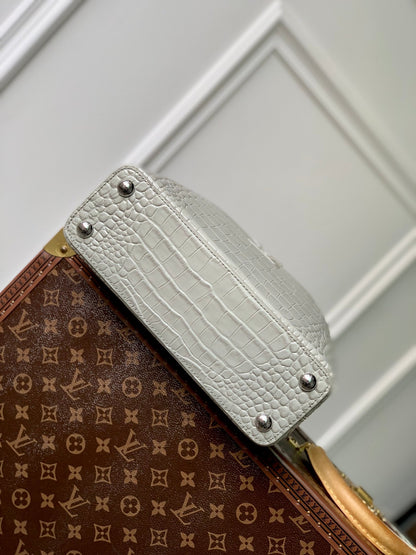 CAPUCINES BB 27 GREY TAURILLON SILVER HARDWARE