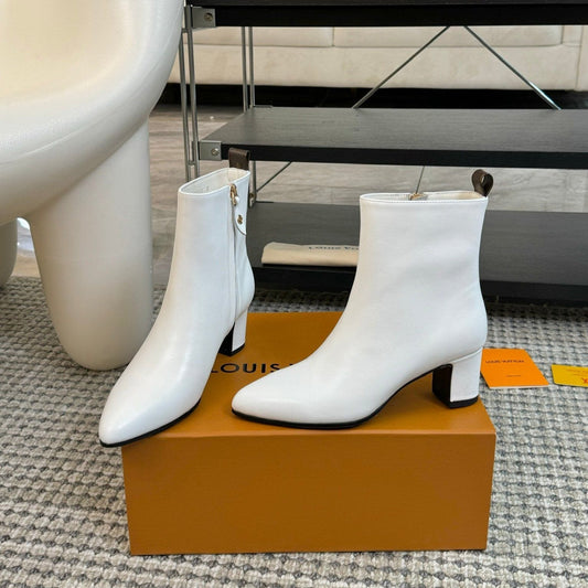 LV Ankle Boots 60mm White Cowhide