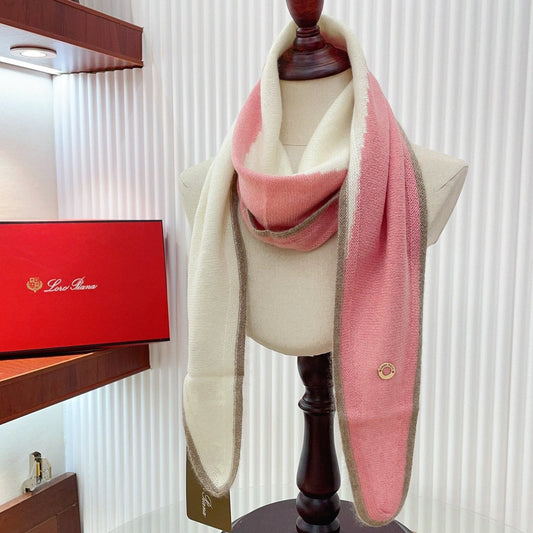 LP Yodo Scarf 150 CM In White Mix Pink Cashmere  130488